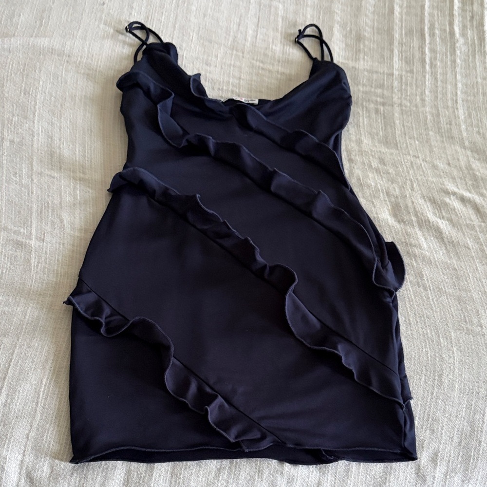 Lucy in the Sky Navy Ruffle Dress 💋